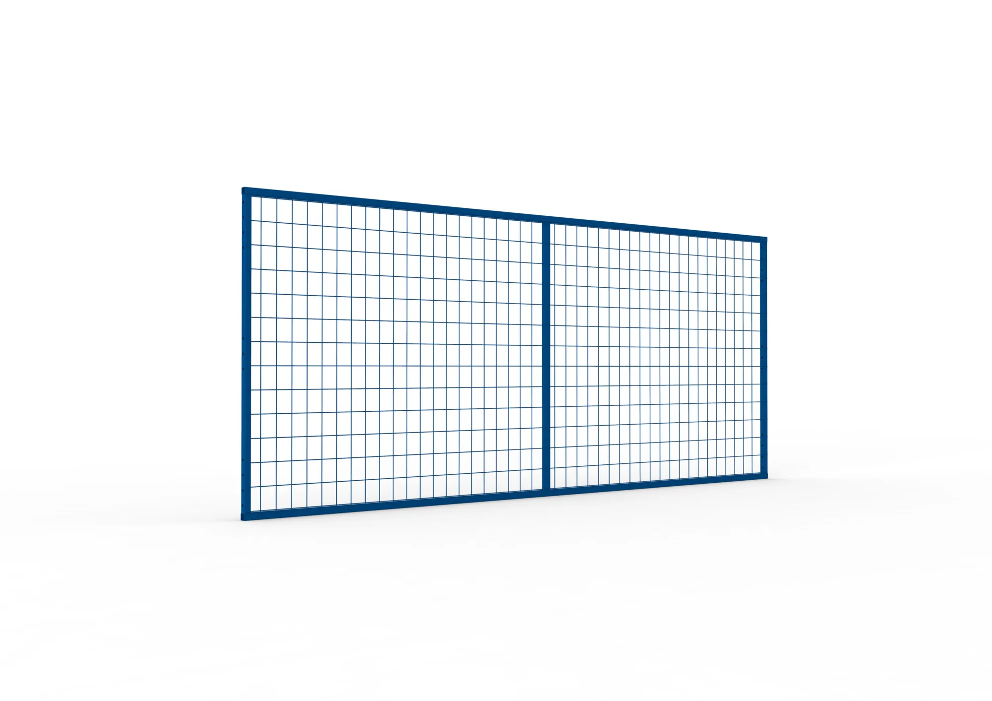 META MULTIPAL, Rückwandgitter, 1100 x 2700 mm, RAL 5010 – Ansicht in Blickhöhe