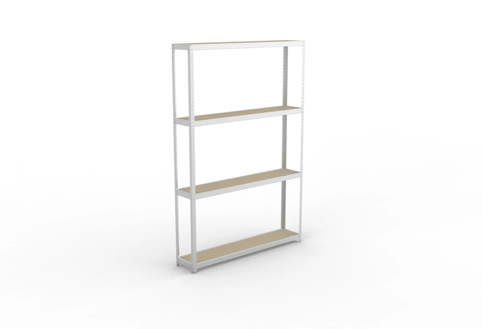 META SPEED-RACK, Weitspannregal, 2970 x 2000 x 400 mm, Fachlast 500 kg, Spanplattenböden, 4 Ebenen – Ansicht von oben