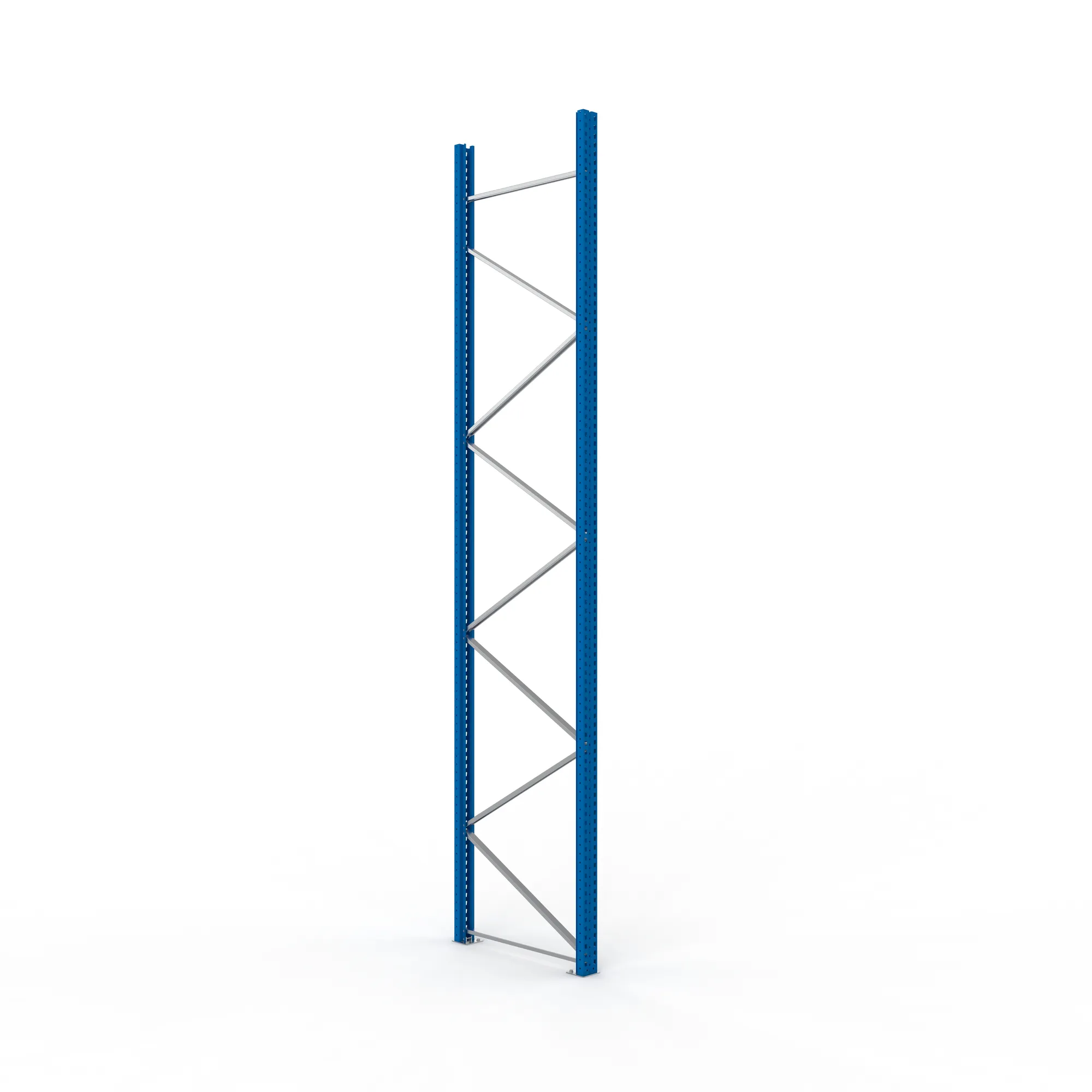 META MULTIPAL, Ständerrahmen, 4900 x 1100 mm, 120/20, RAL 5010 – Ansicht in Blickhöhe