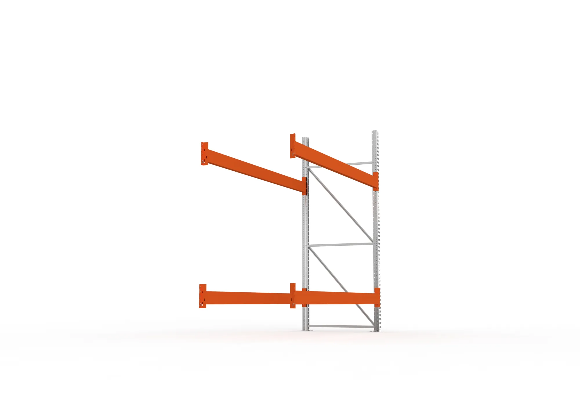META MULTIPAL, Gefahrstoffregal, Anbauregal, 2700 x 2700 x 1100 mm, Fachlast 3510 kg, 2 Ebenen – Seitenansicht