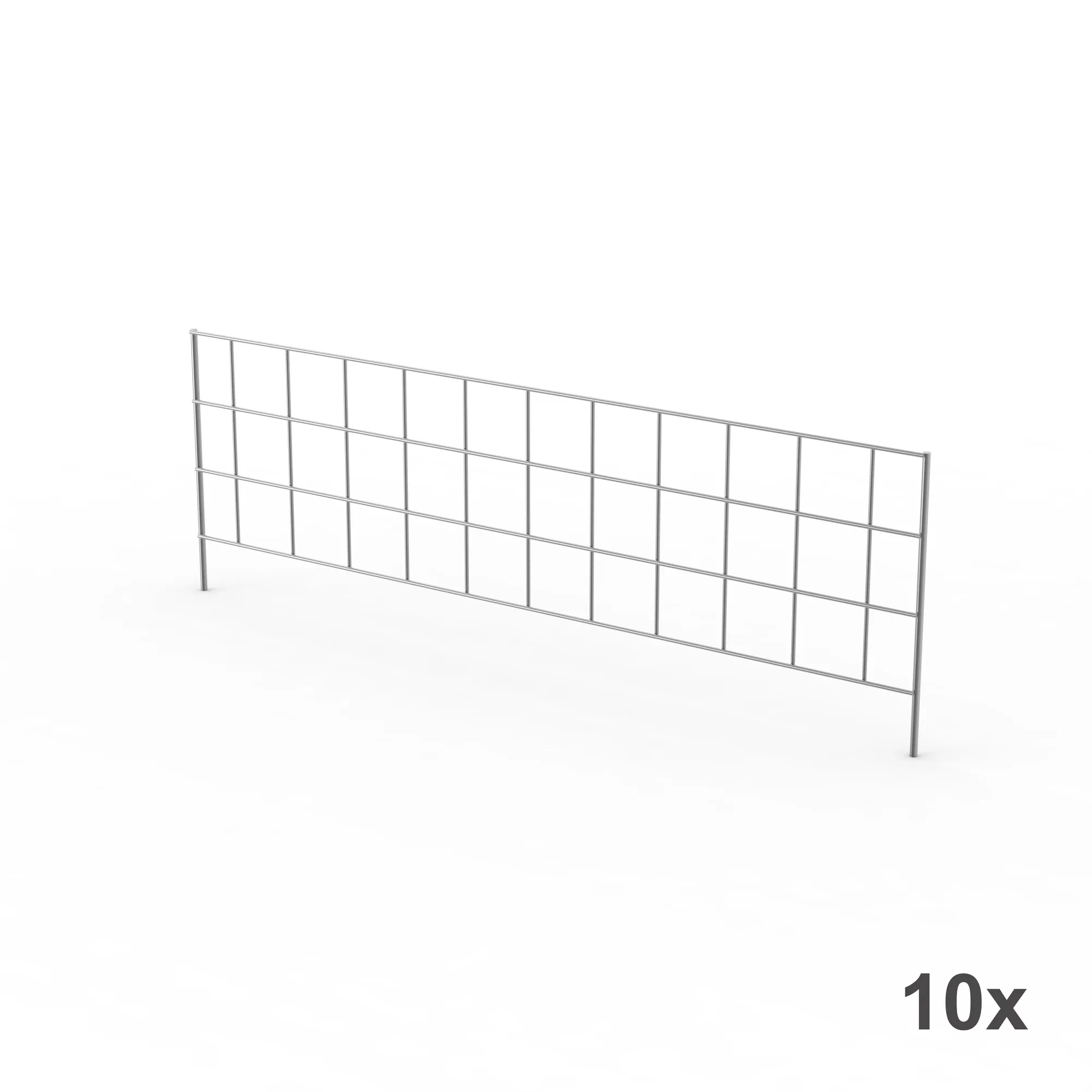 META CLIP, Gitterfachteiler freistehend, 150 x 600 mm, verzinkt, 10 Stück – Ansicht in Blickhöhe