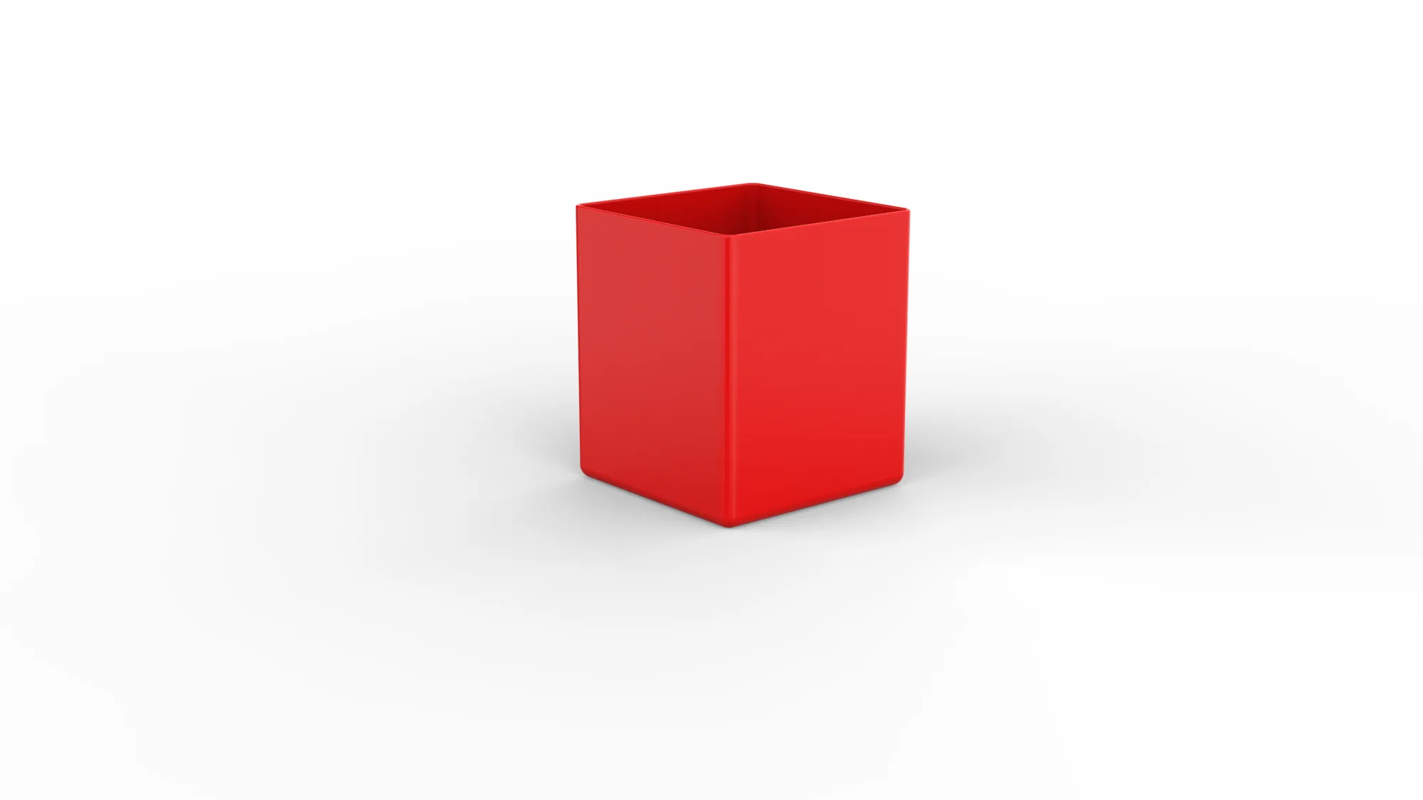 META CLIP, Einsatzkasten für Schubladen, 54 x 54 mm, rot – Ansicht in Blickhöhe