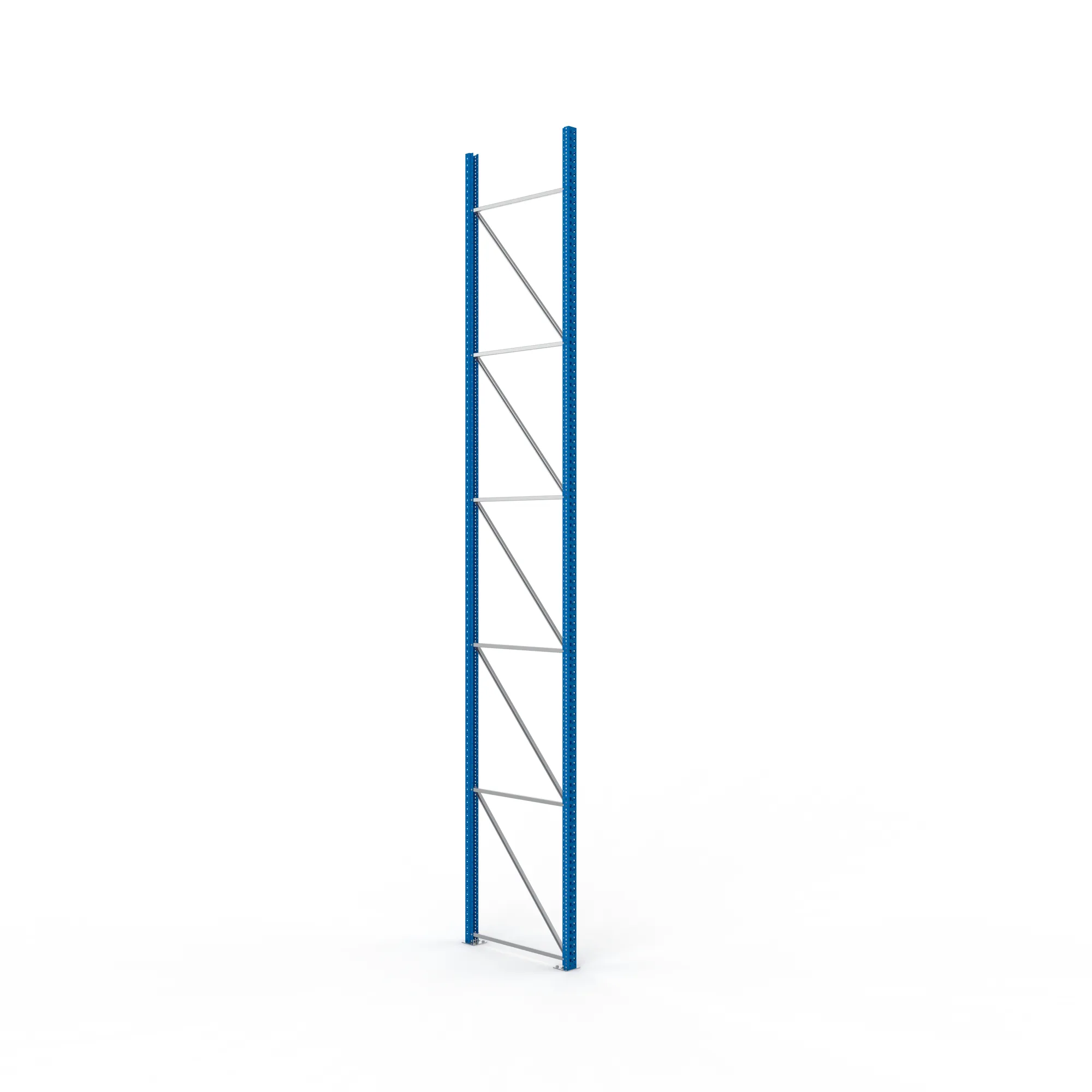 META MULTIPAL, Ständerrahmen, 6000 x 1100 mm, 85/20, RAL 5010 – Ansicht in Blickhöhe