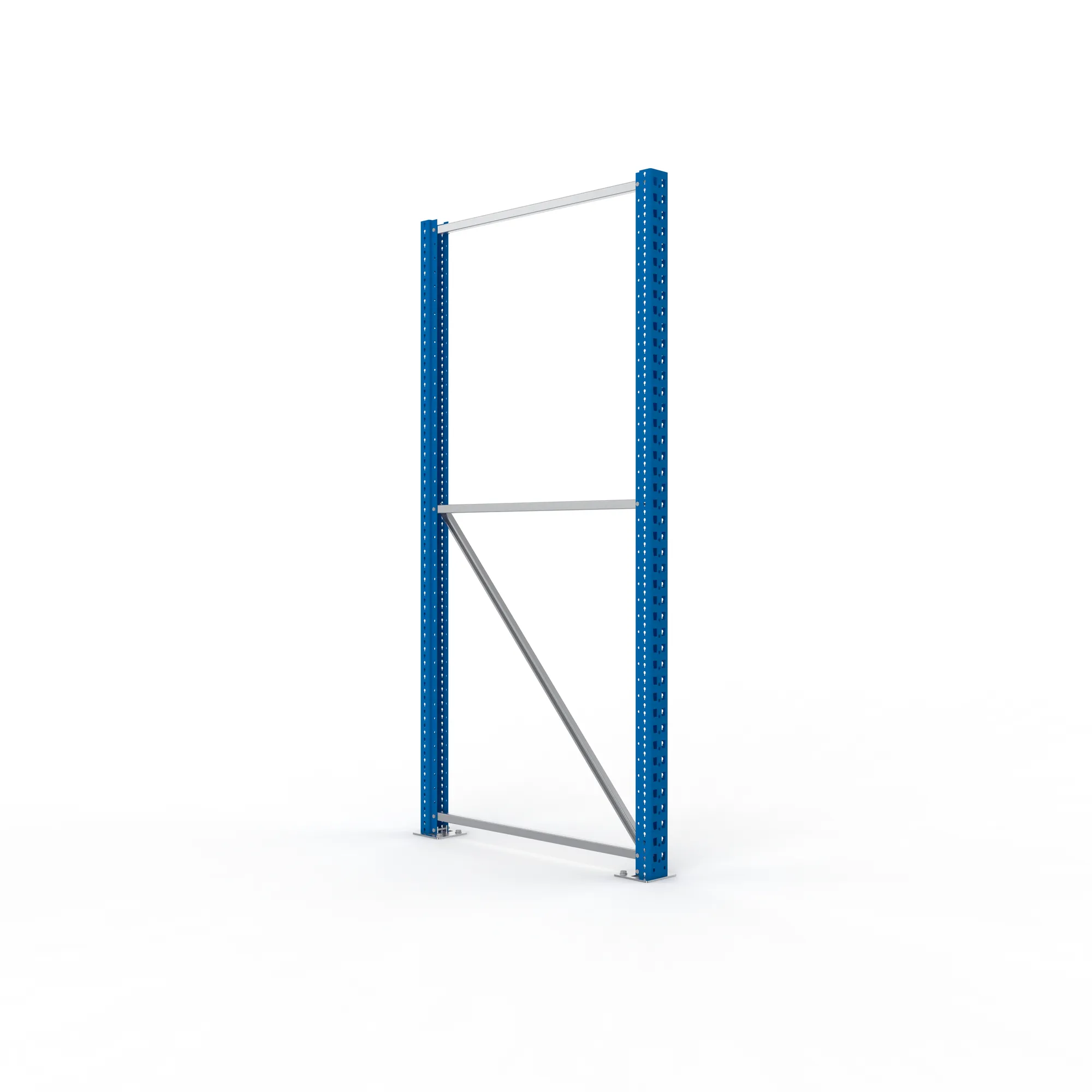 META MULTIPAL, Ständerrahmen, 2200 x 1100 mm, 85/20, RAL 5010 – Ansicht in Blickhöhe