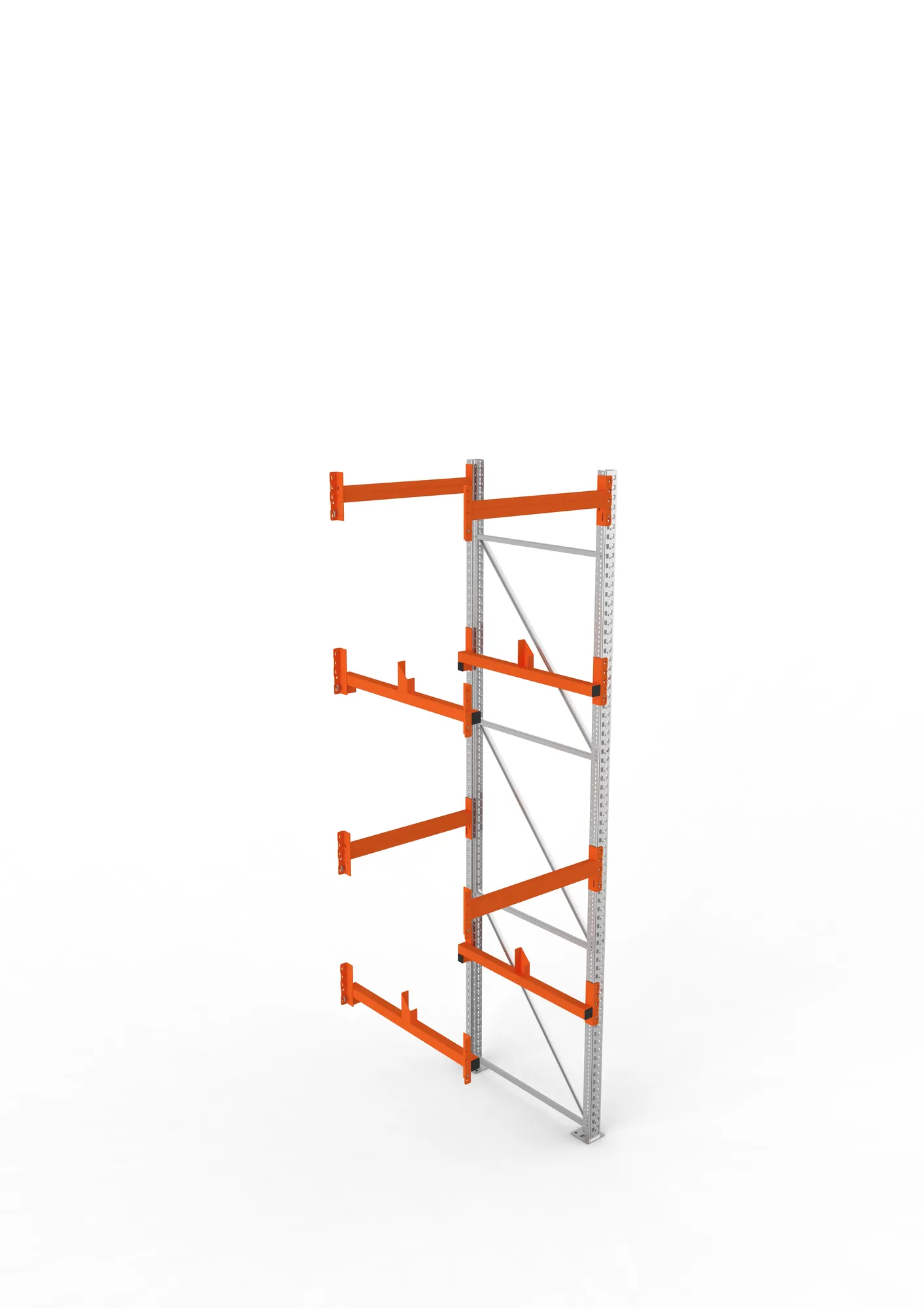 META MULTIPAL, Kabeltrommelregal, Anbauregal, 3800 x 900 x 1100 mm, Feldlast 4000 kg, 2 Ebenen, Typ 1, verzinkt – Ansicht von oben