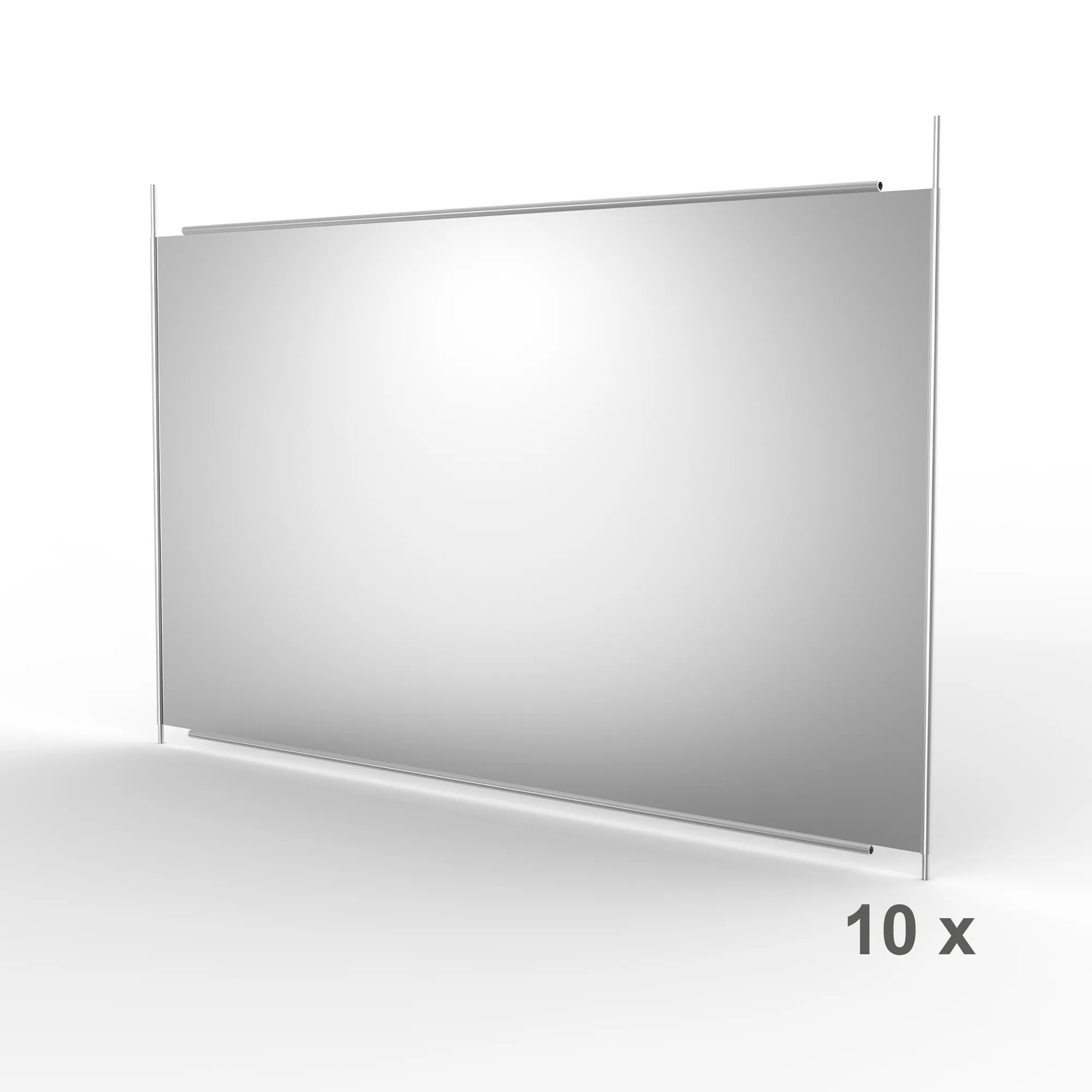 META CLIP, Fachteiler durchgehend, 500 x 800 mm, verzinkt, 10 Stück – Ansicht in Blickhöhe