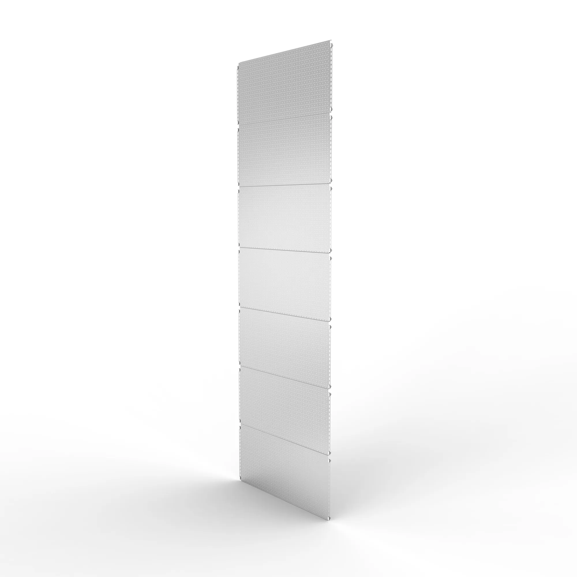 META CLIP, Euroloch-Rückwand, 3000 x 1000 mm, verzinkt – Ansicht in Blickhöhe