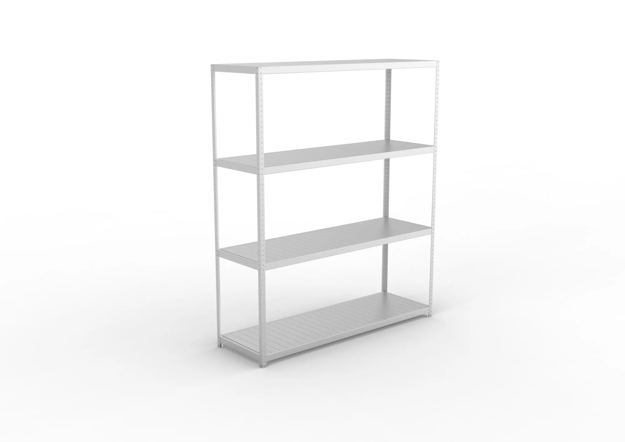 META SPEED-RACK, Weitspannregal, 2970 x 2500 x 800 mm, Fachlast 400 kg, Stahlpaneelböden, 4 Ebenen – Ansicht von oben