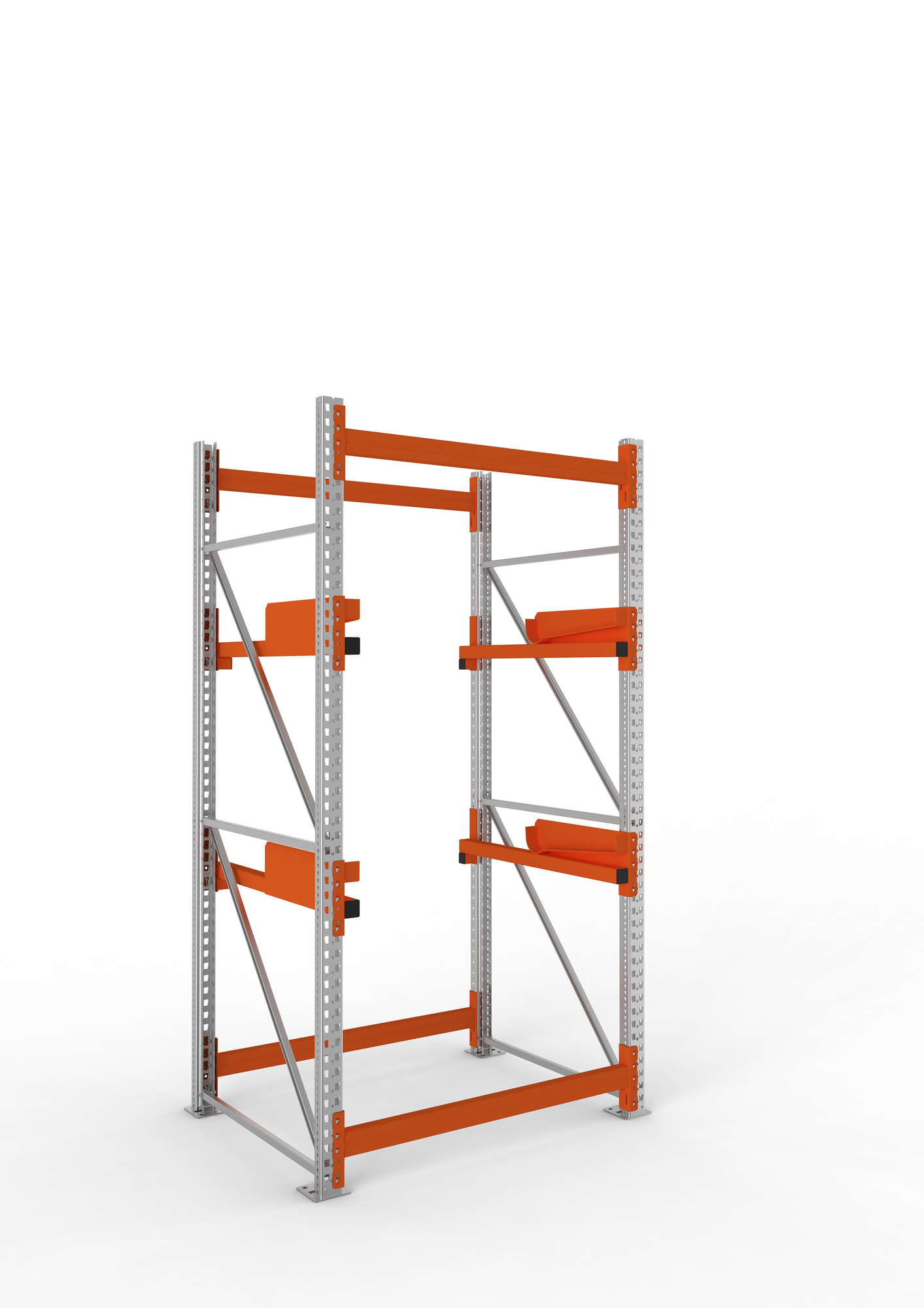 META MULTIPAL Kabeltrommelregal, Grundregal 2700 x 1300 x 1100 mm, Typ 2, verzinkt