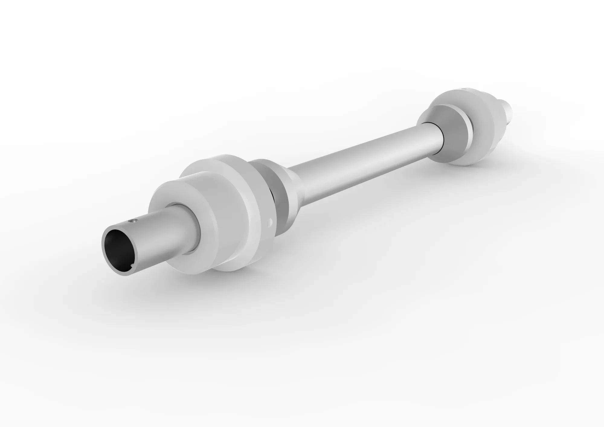META MULTIPAL, Kabeltrommel-Achse, Ø 60 x 1100 mm, Typ2, mit Zentrierstücken – Ansicht in Blickhöhe