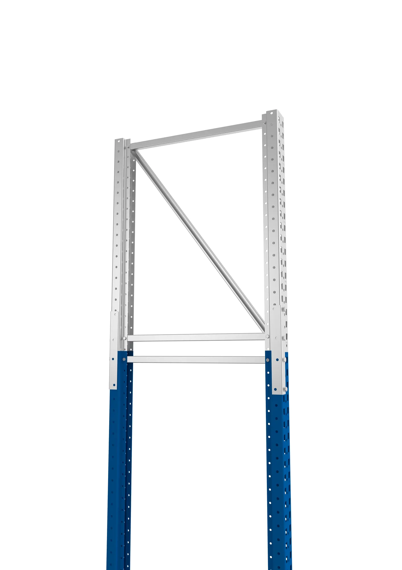 META MULTIPAL, Endständererhöhung H, 1000 x 800 mm, SR 100/20, verzinkt – im eingebauten Zustand