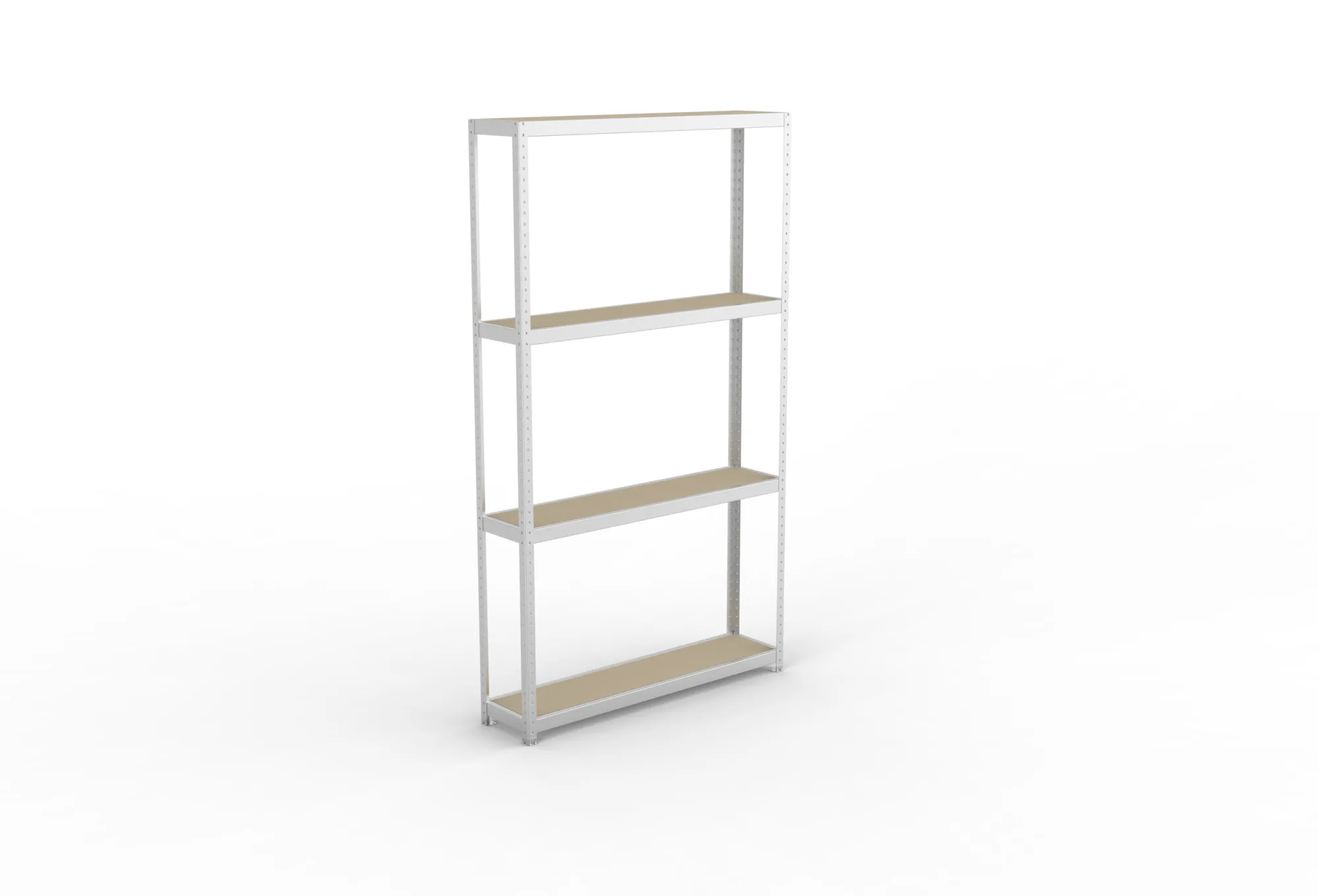 META SPEED-RACK, Weitspannregal, 2970 x 1700 x 400 mm, Fachlast 500 kg, Spanplattenböden, 4 Ebenen – Ansicht von oben