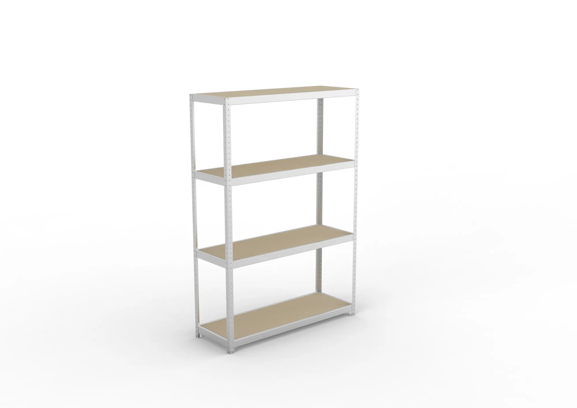 META SPEED-RACK, Weitspannregal, 2470 x 1700 x 600 mm, Fachlast 500 kg, Spanplattenböden, 4 Ebenen – Ansicht von oben