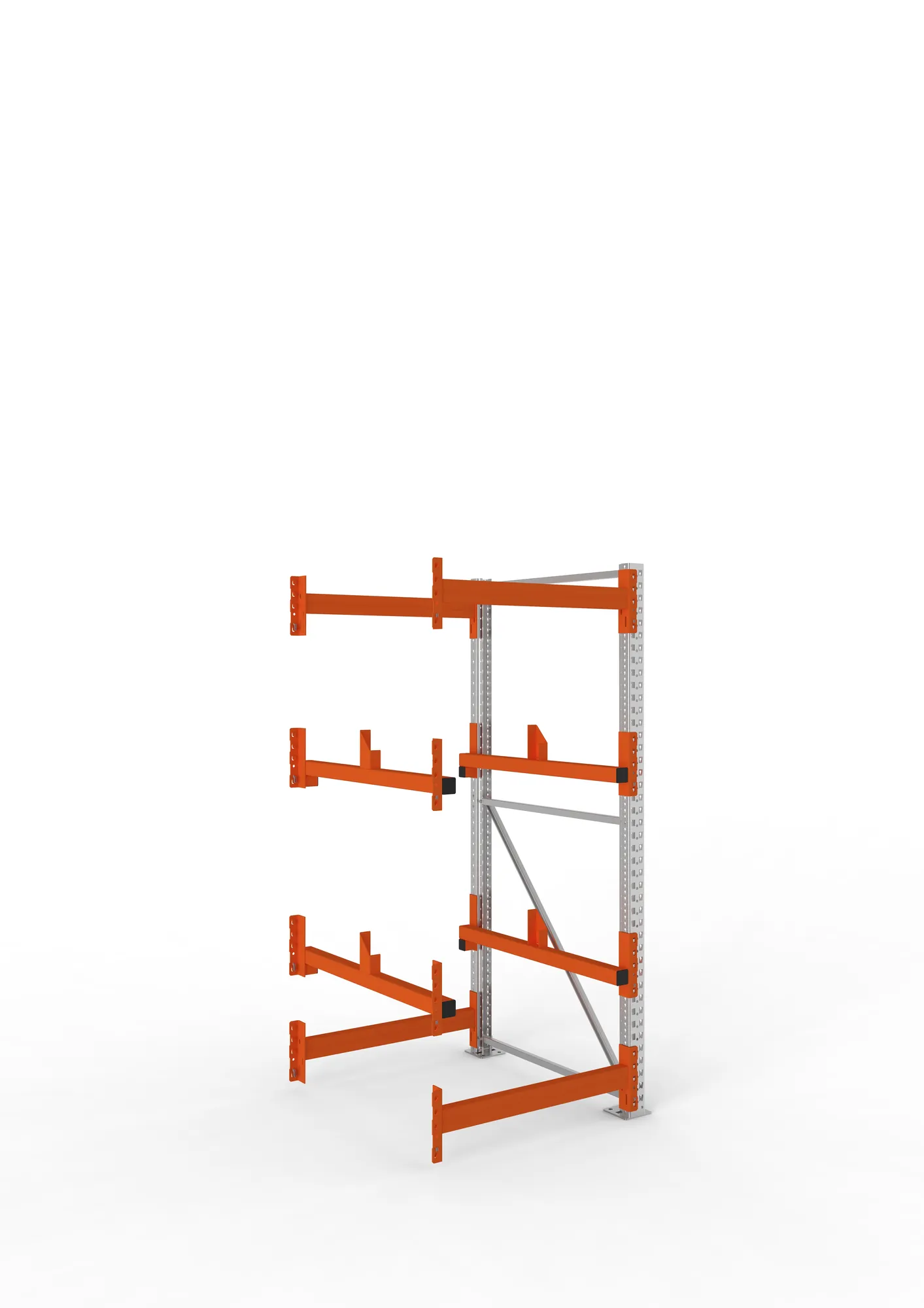 META MULTIPAL, Kabeltrommelregal, Anbauregal, 2200 x 900 x 1100 mm, Feldlast 4000 kg, 2 Ebenen, Typ 1, verzinkt – Ansicht in Blickhöhe