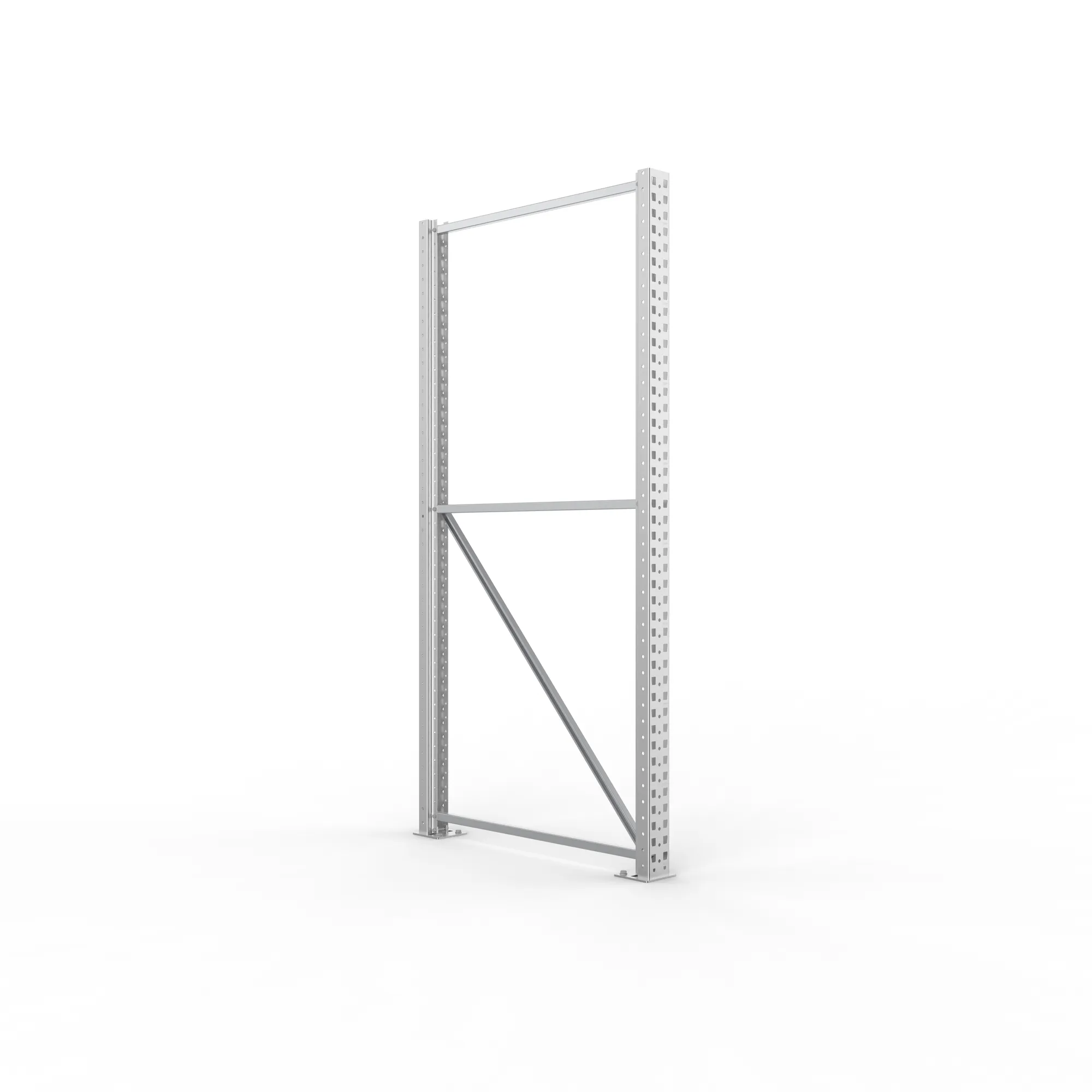 META MULTIPAL, Ständerrahmen, 2200 x 1100 mm, 100/20, verzinkt – Ansicht in Blickhöhe
