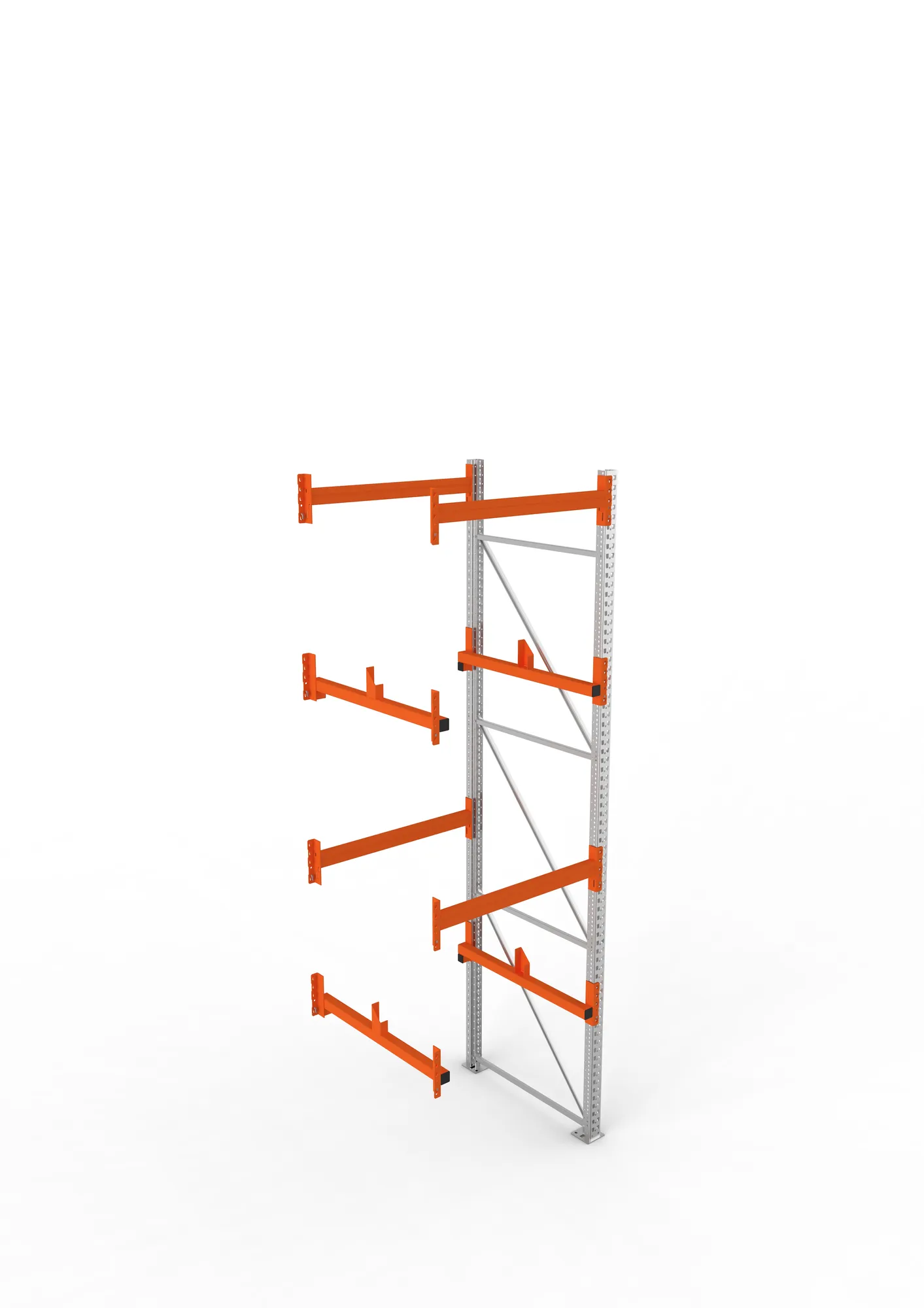 META MULTIPAL, Kabeltrommelregal, Anbauregal, 3800 x 1100 x 1100 mm, Feldlast 4000 kg, 2 Ebenen, Typ 1, verzinkt – Ansicht von oben
