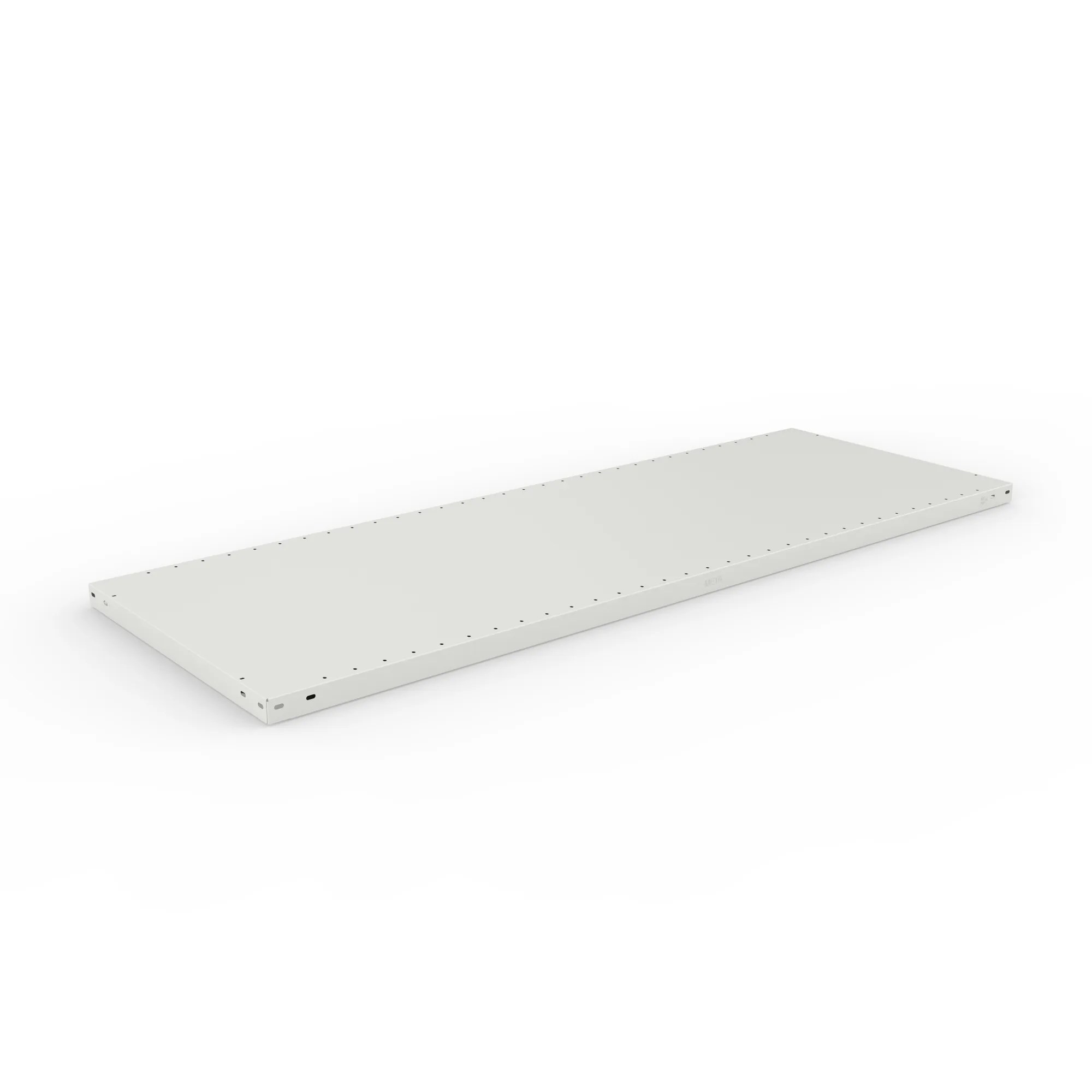META CLIP, Fachboden MS200, 1700 x 600 mm, RAL 7035 – Ansicht in Blickhöhe